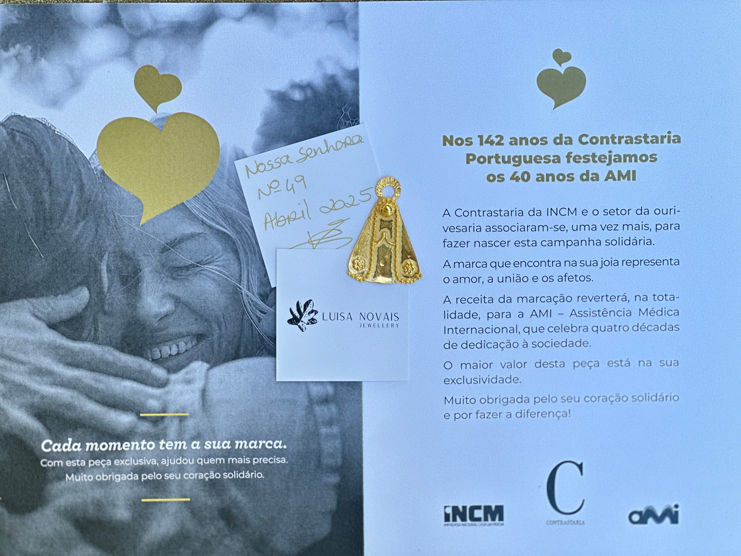 Nossa Senhora - Medalhas Numeradas com Marca Solidária do INCM