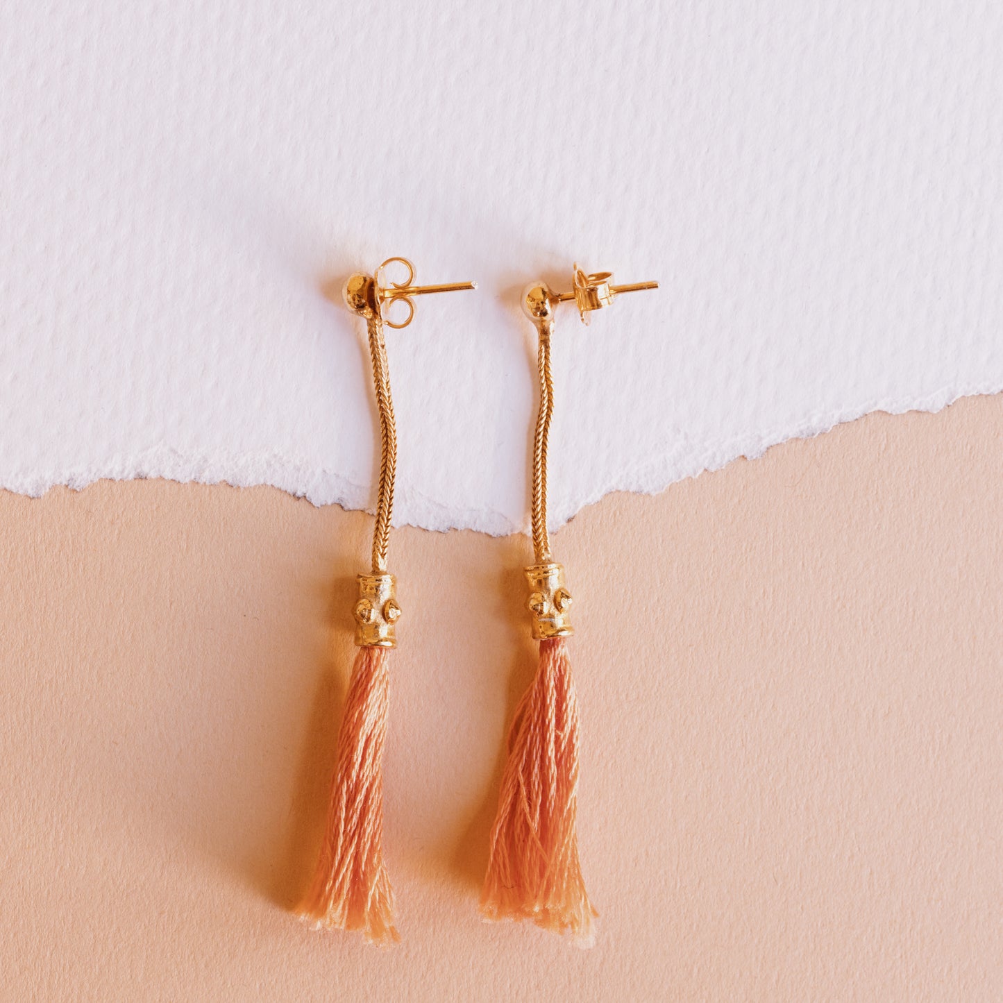 The Coral Tassel Earrings