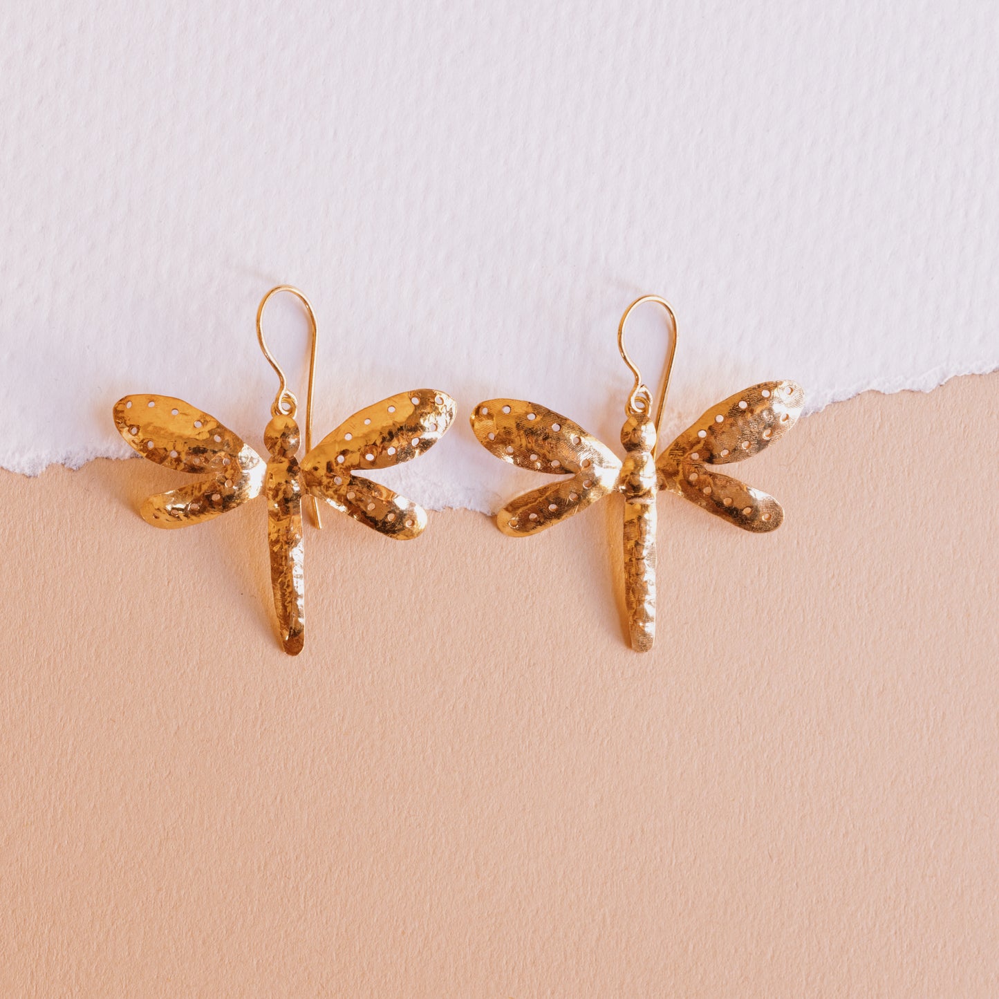 The Gold Damselfly Earrings