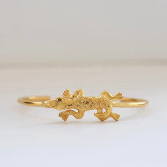 Gold Crocodile Bracelet