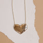 Silver Melted Heart Necklace