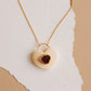 The Pink Stone Resin Heart Necklace