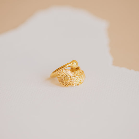 The Gold Feather Ring