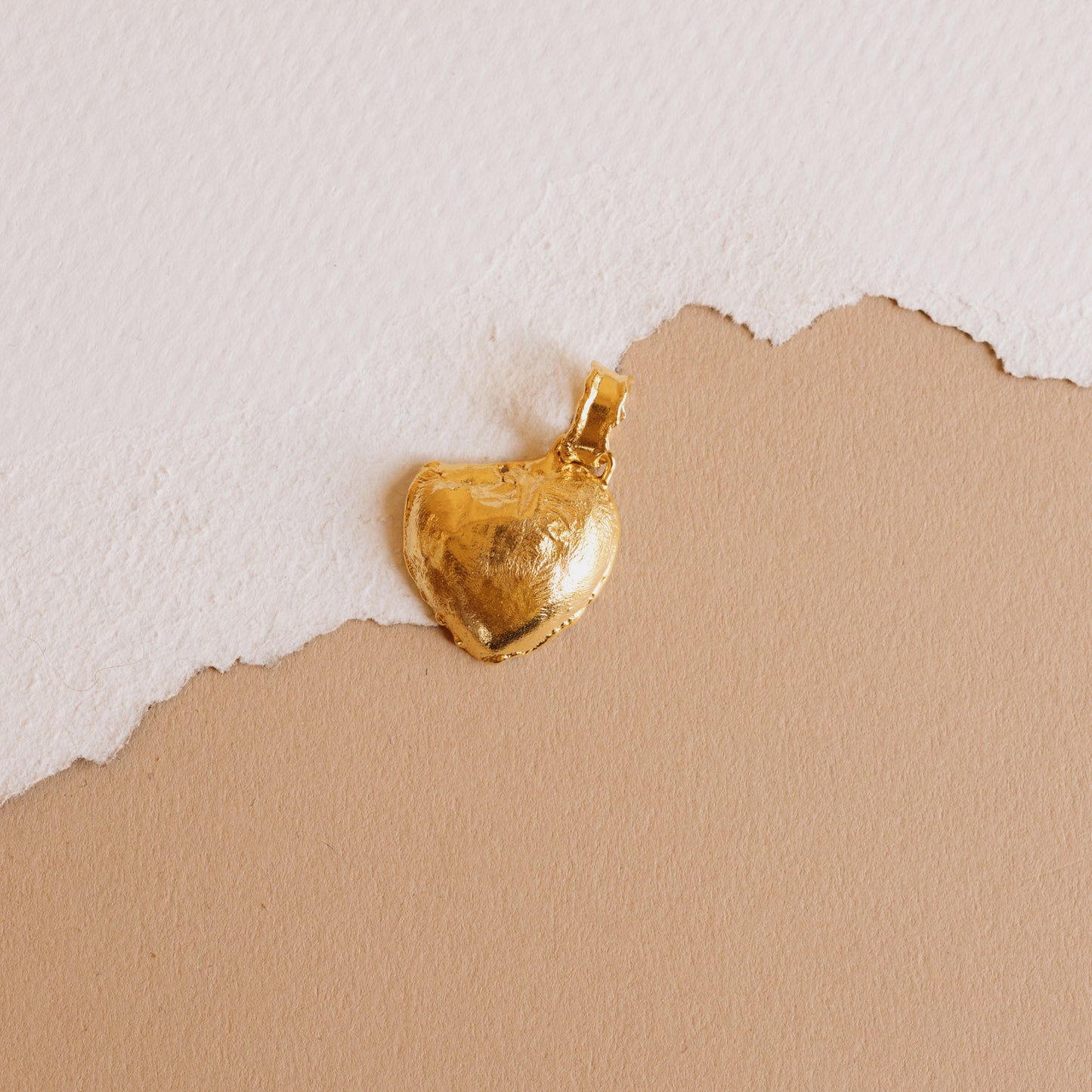 Gold Little Puffy Heart