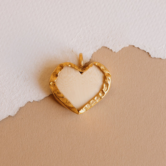 The Big Gold Resin Heart