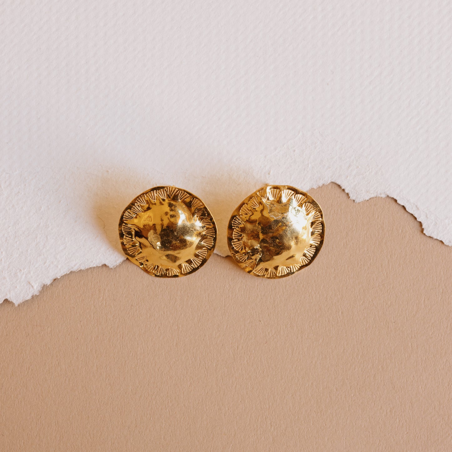 The Gold Rounded Pillow Earrings