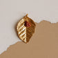 Gold Red Stone Leaf