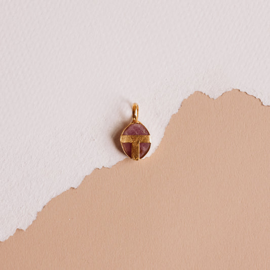 The Gold Pink Stone Scarab