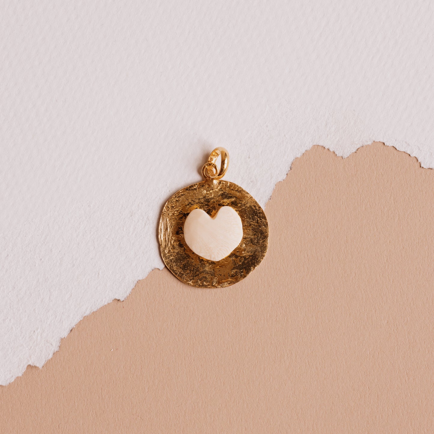 The Golden Circled Resin Heart