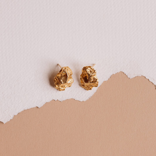 Small Wrinkle Drop Earrings