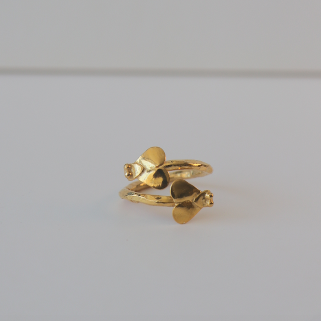 Gold Baby Flies Ring