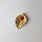 Gold Red Stone Leaf