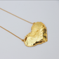 Gold Melted Heart Necklace