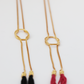 Black Tassels Knot Necklace